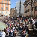 Crowd at the Trevi Fountain